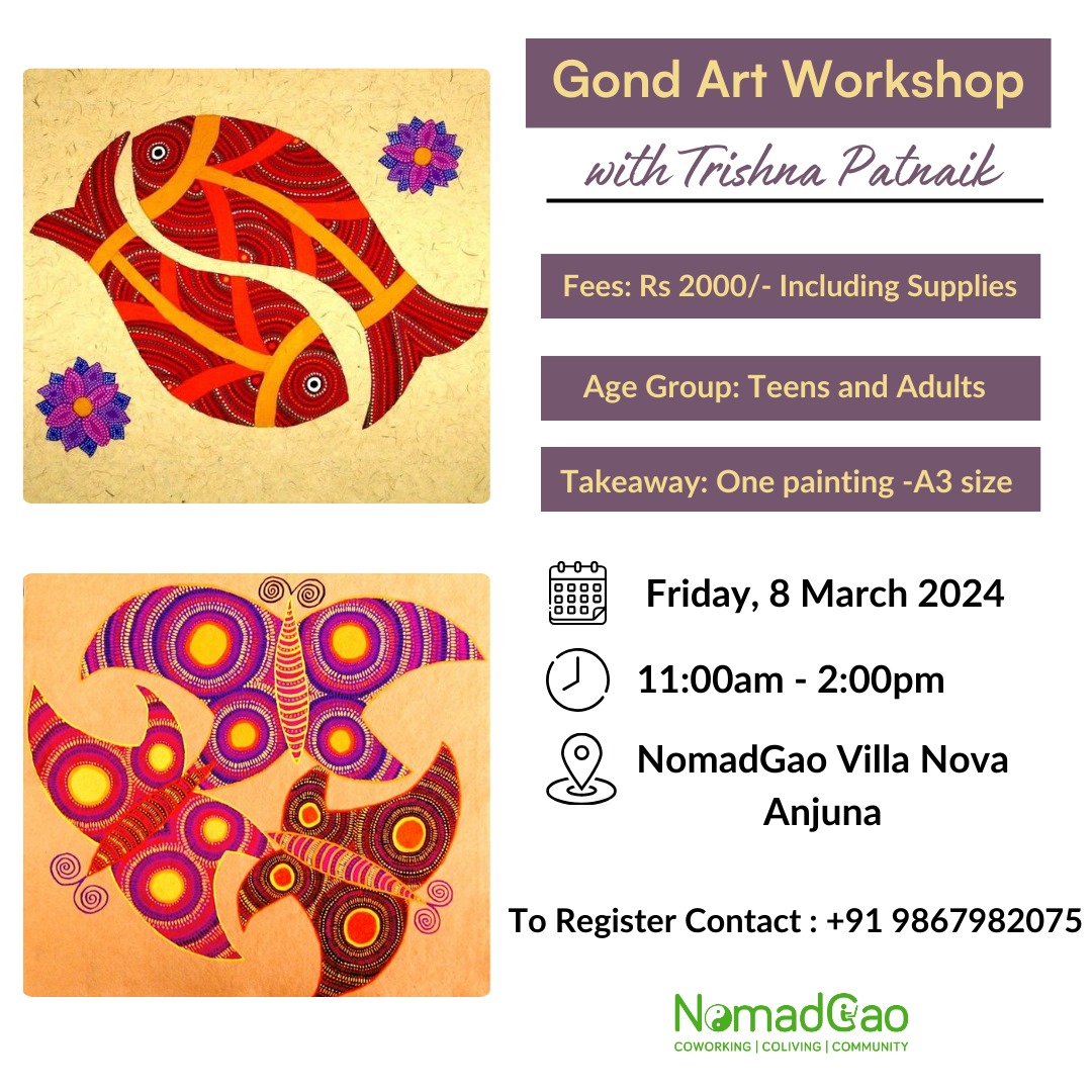Gond Art Workshop Digital Nomad Community Goa India