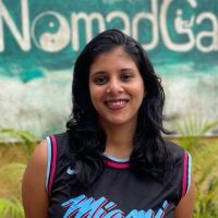 The image shows Anisa the community manager at NomadGao goa