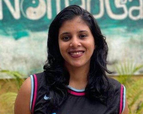 The image shows Anisa the community manager at NomadGao goa