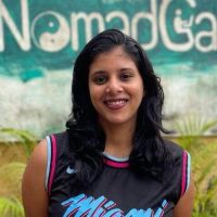 Anisa – Community Manager The image shows Anisa the community manager at NomadGao goa